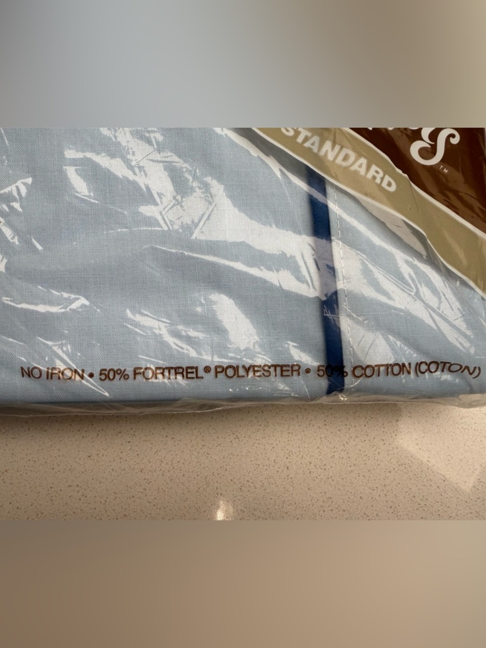 Vintage Room Concepts Blue Standard Pillowcases New Old Stock 1970s - Picture 6 of 7
